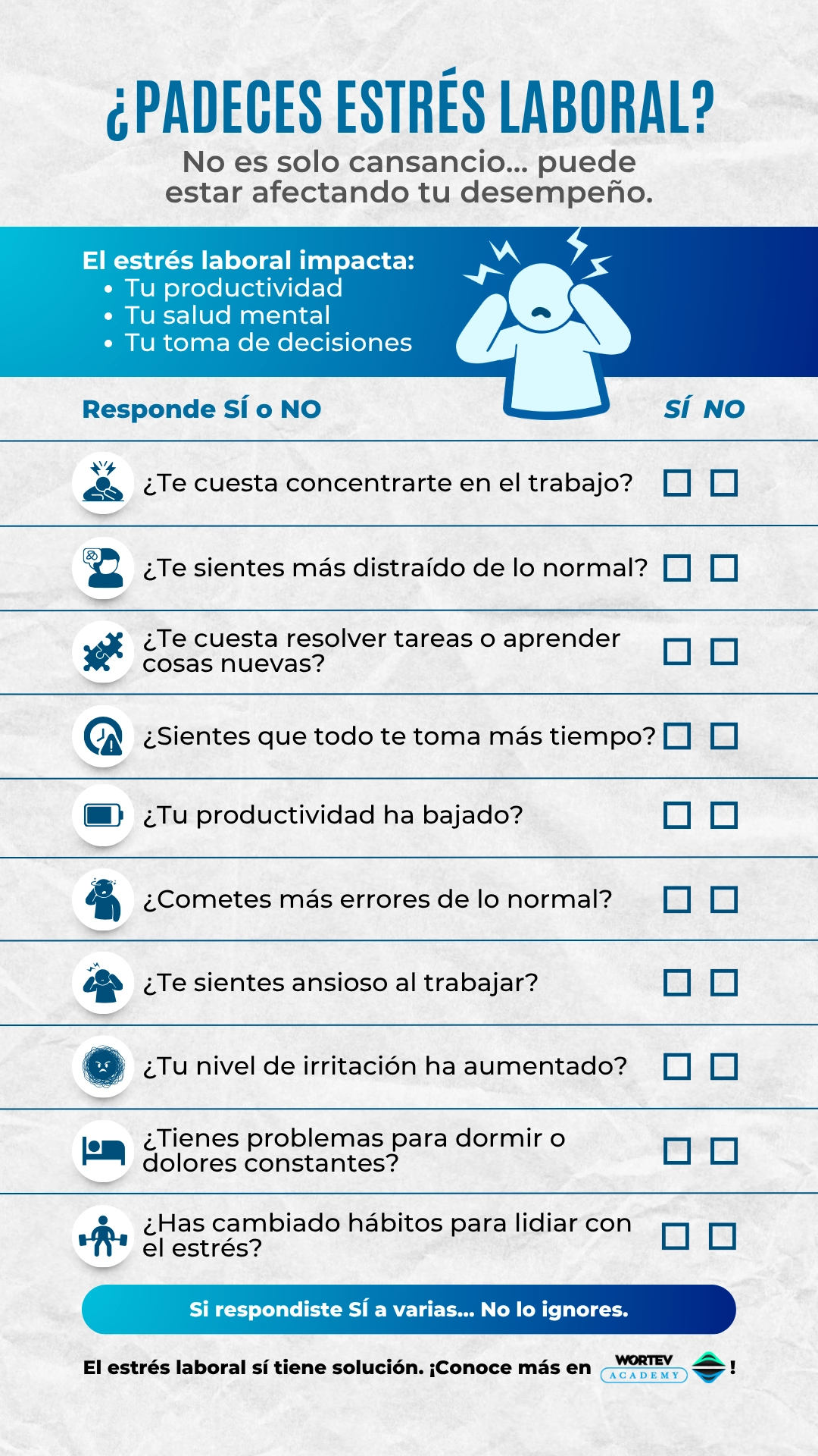 Test para detectar estrés laboral