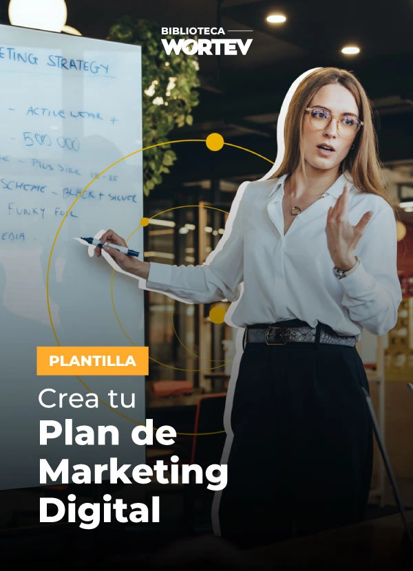 Portada plantilla plan de marketing digital