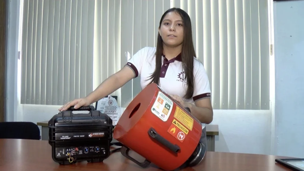 Ángela Karime presenta el funcionamiento de Vortex Tech
