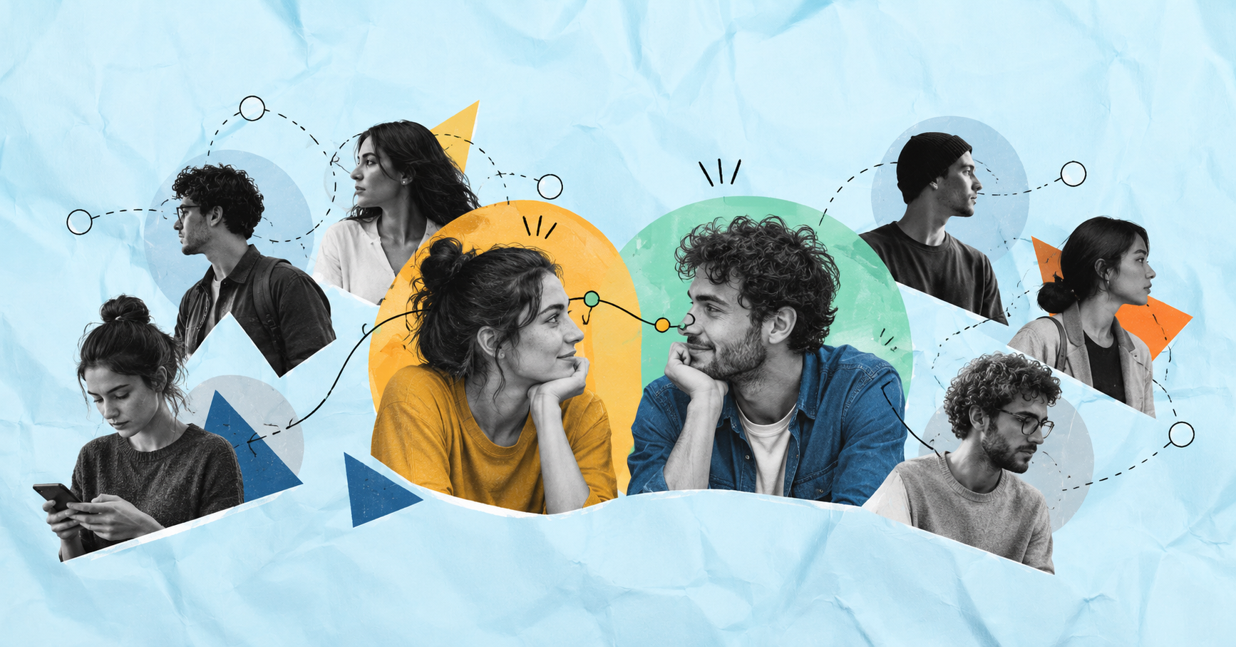 personas intercambiando miradas