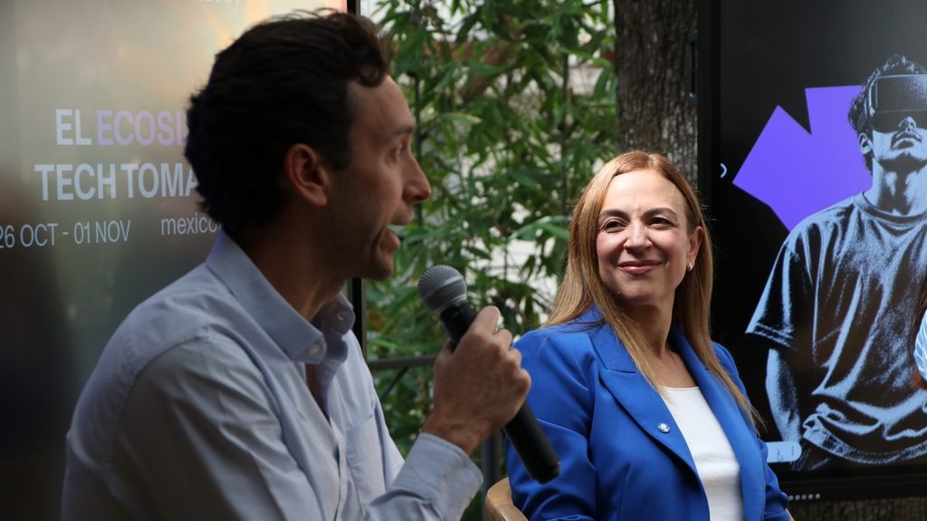 Bernardo Cordero, cofundador de Mexico Tech Week, compartió durante la conferencia de prensa del 12 de octubre en CAMPUS WORTEV. La cuarta edición se celebrará del 26 de octubre al 1 de noviembre y reunirá actividades creadas por empresas, universidades, startups y comunidades tecnológicas en distintas sedes de la capital.